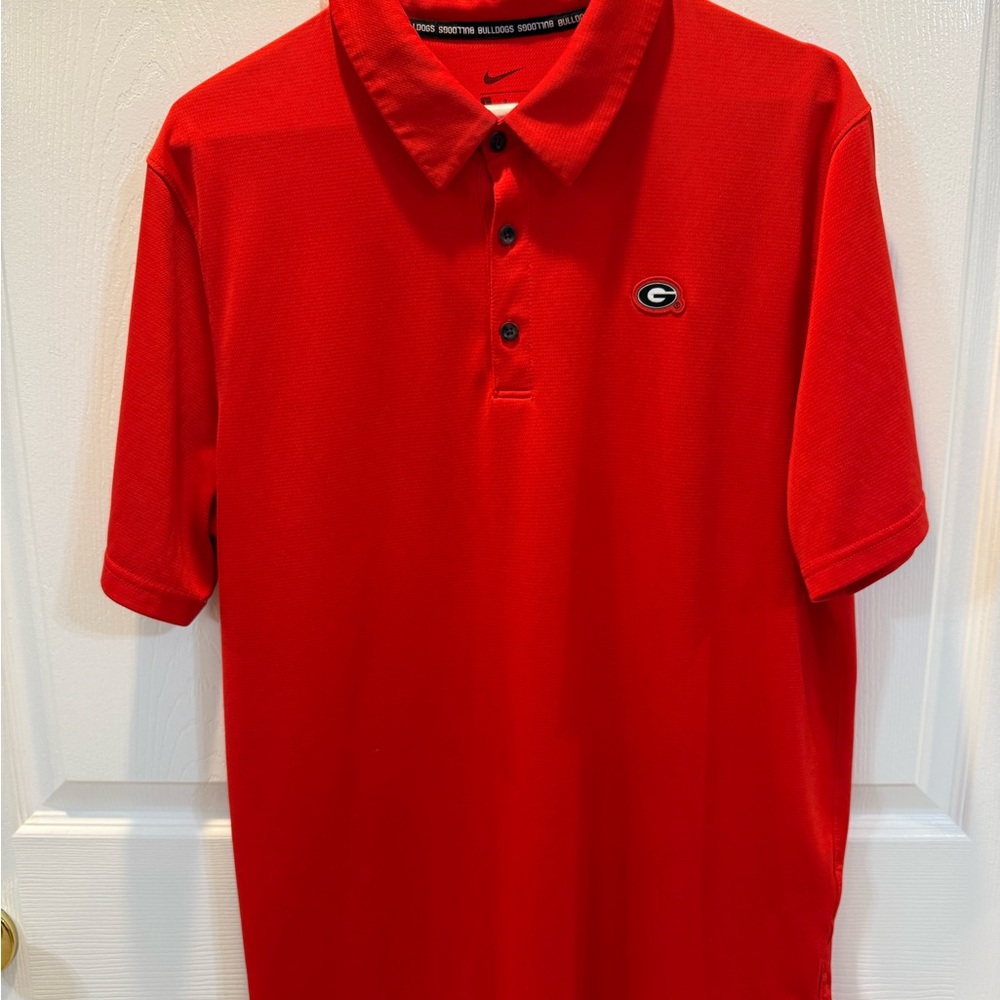 Nike Red Men's Polo with Georgia 'G' Patch